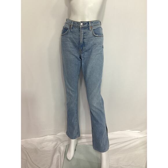 Grlfrnd 'Harlow' Petite High Rise Boot Cut With Slit Hem Denim Jean Size 25 - Picture 2 of 4
